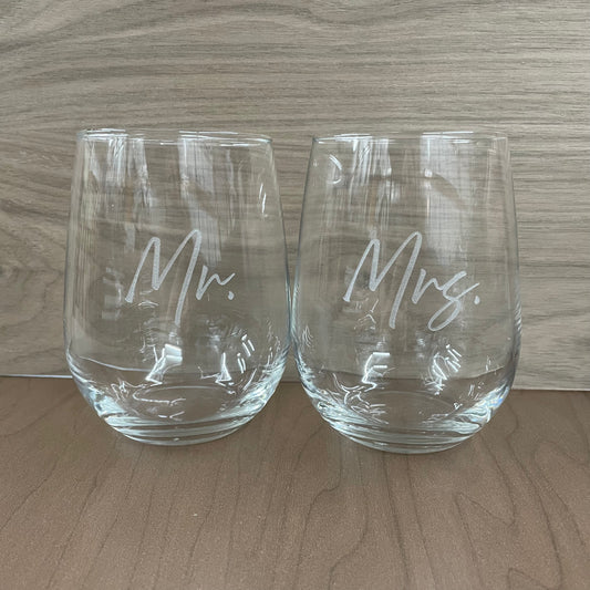 Stemless wine glass