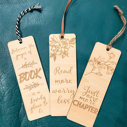 Engraved Wooden Bookmarks